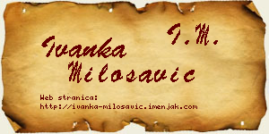 Ivanka Milosavić vizit kartica